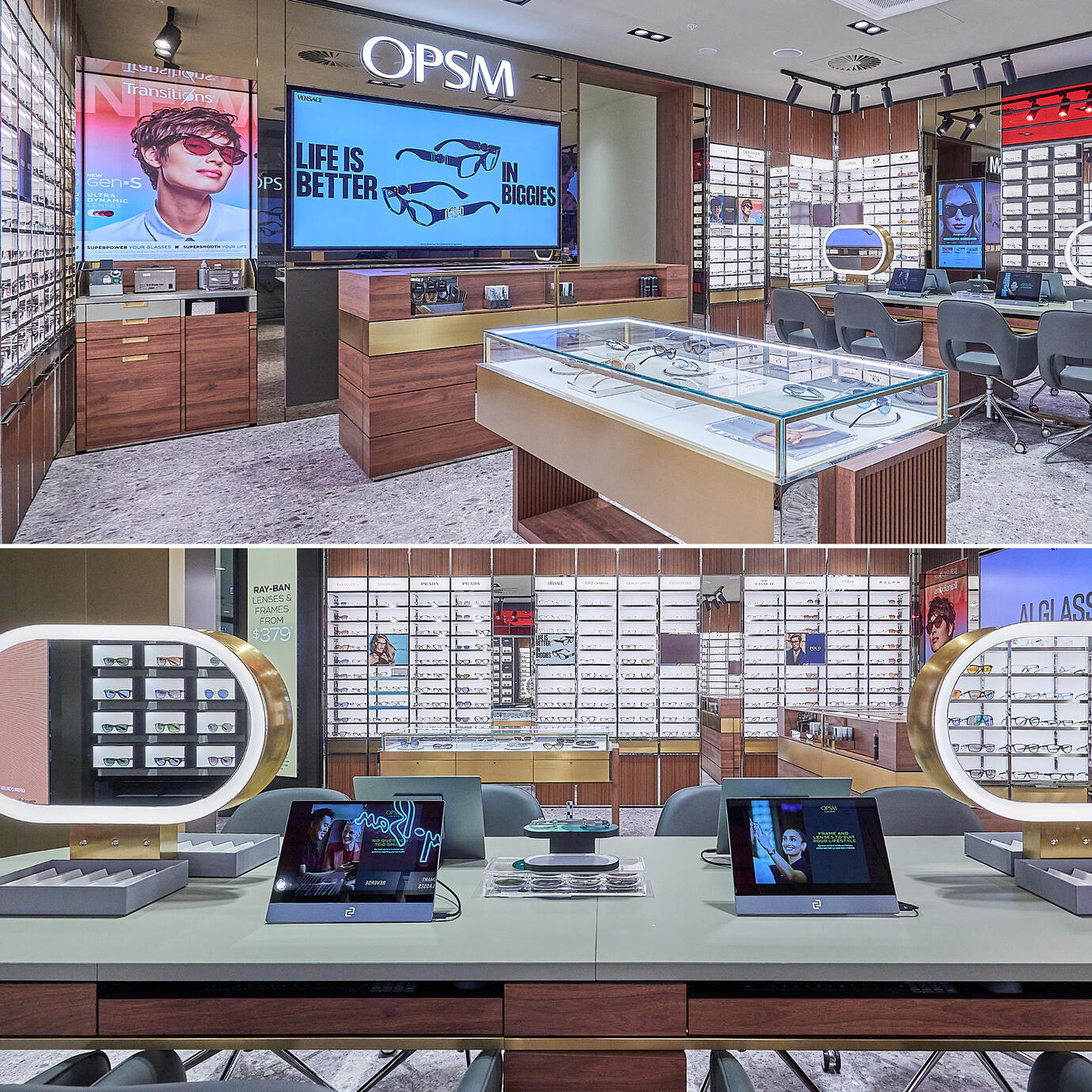 OPSM store visual merchandising graphics